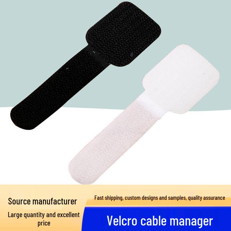 Self-Adhesive Velcro Cable Organizer for Desktop Storage