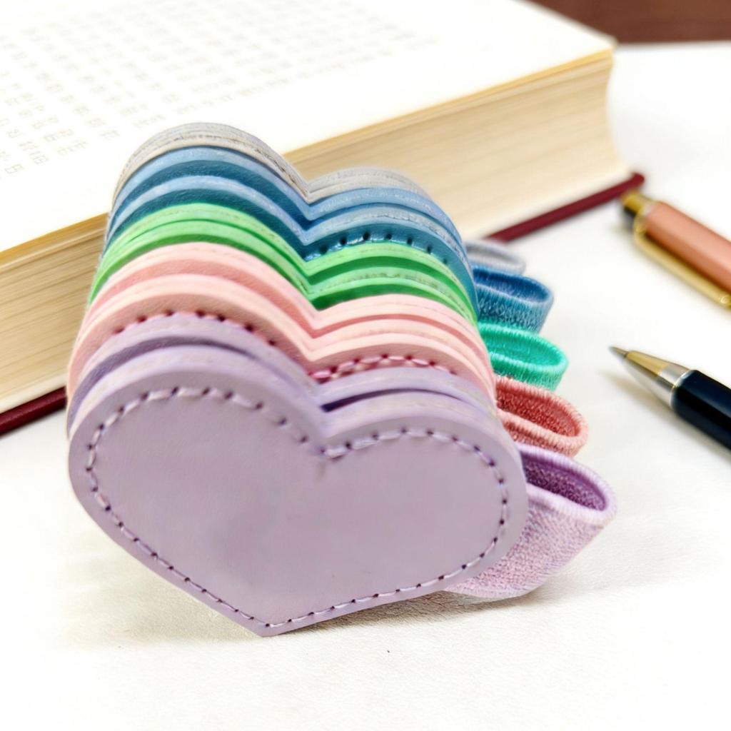 Year of the Horse Leather Heart Magnetic Bookmark & Pen Holder Clip