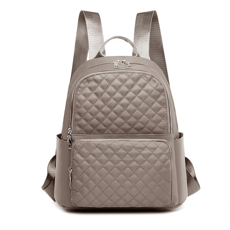 

IELGY Повседневный женский рюкзак Oxford, модный, с вышитым ромбом, большой емкости, дорожный рюкзак хаки