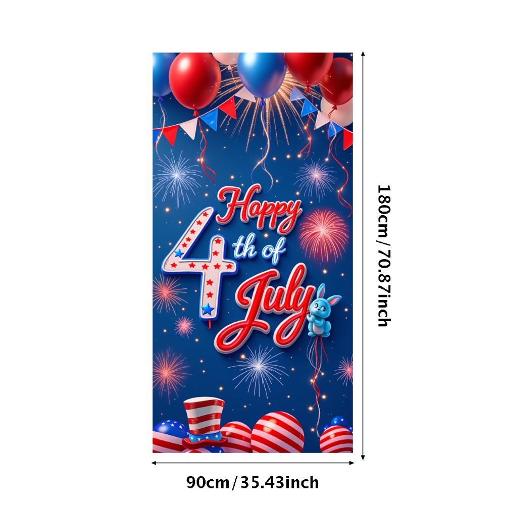 Decorative Design Happy 4th of July Celebration Banner for Holiday Party Indoor Decoration Patriotic Event