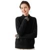 Women's High Neck Half-Zip Cashmere Sweater - 2025 Autumn/Winter Korean Style Jacquard Knit Warm Base Layer