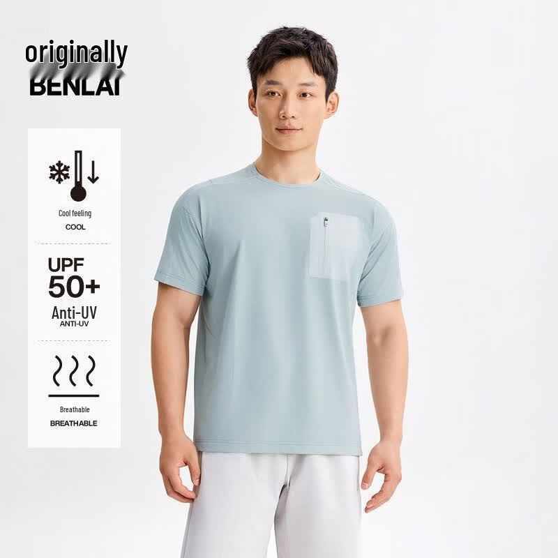 

BENLAI Men s Cooling Sun Protection Pocket T-shirt XL