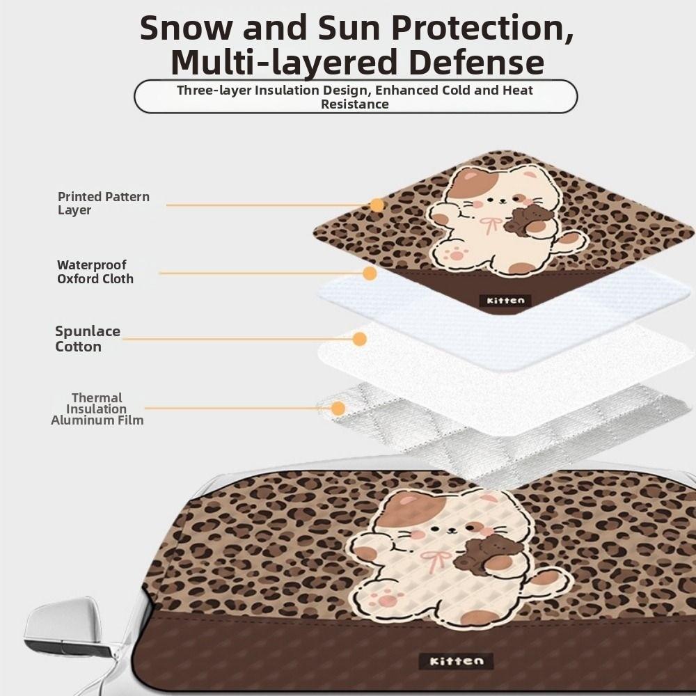 Sun-protective Car Snow Cover Windshield Windshield Sunshade Auto Front Window Cover  Winter Season