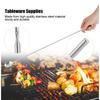 Extendable Stainless Steel BBQ Fork and Spoon Set Portable Multi-Functional Vegetable Fruit Salad Utensils Convenient for Outdoor Cooking