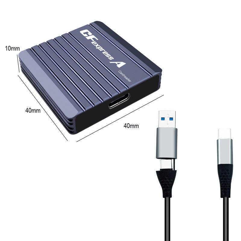 

Card Reader for CFexpress A USB3.2 Gen2 10Gbps USB A Type USB C CF Memory Card Writer Adapter for Z6/Z7 1DX3 Camera Photography
