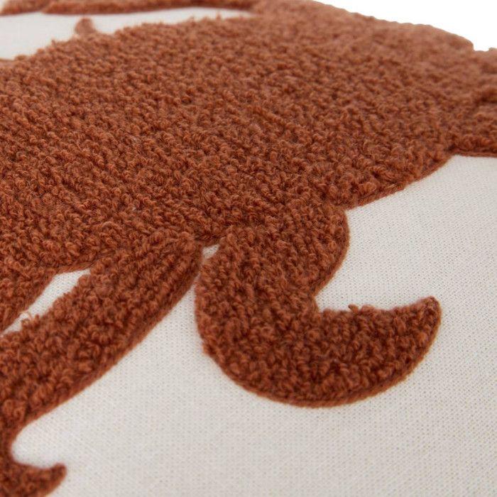 Coussin broderie "Océania" 45 x 45 cm blanc Atmosphera