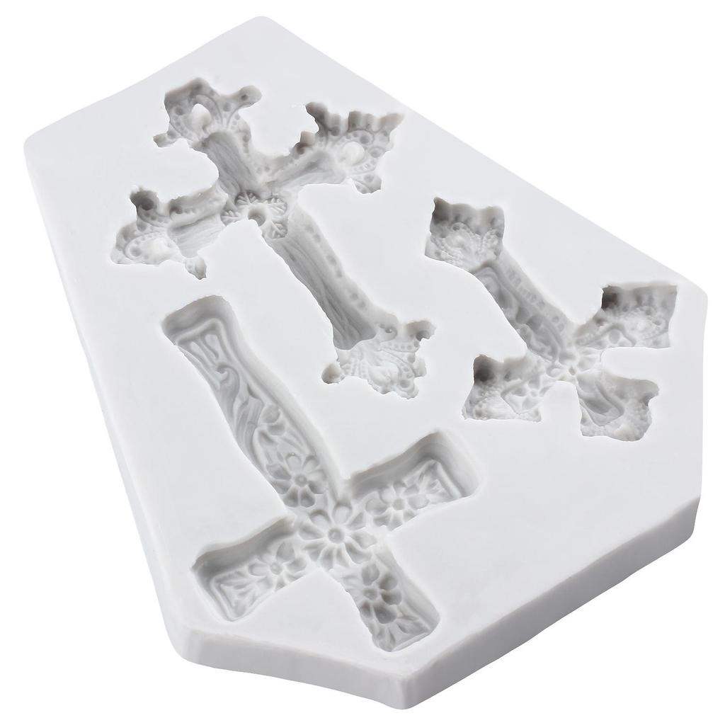 Cross Silicone Mold Cross Fondant Molds Cake Decorating Tools Cupcake Topper Candy Sugar Craft Gum Paste Polymer Clay