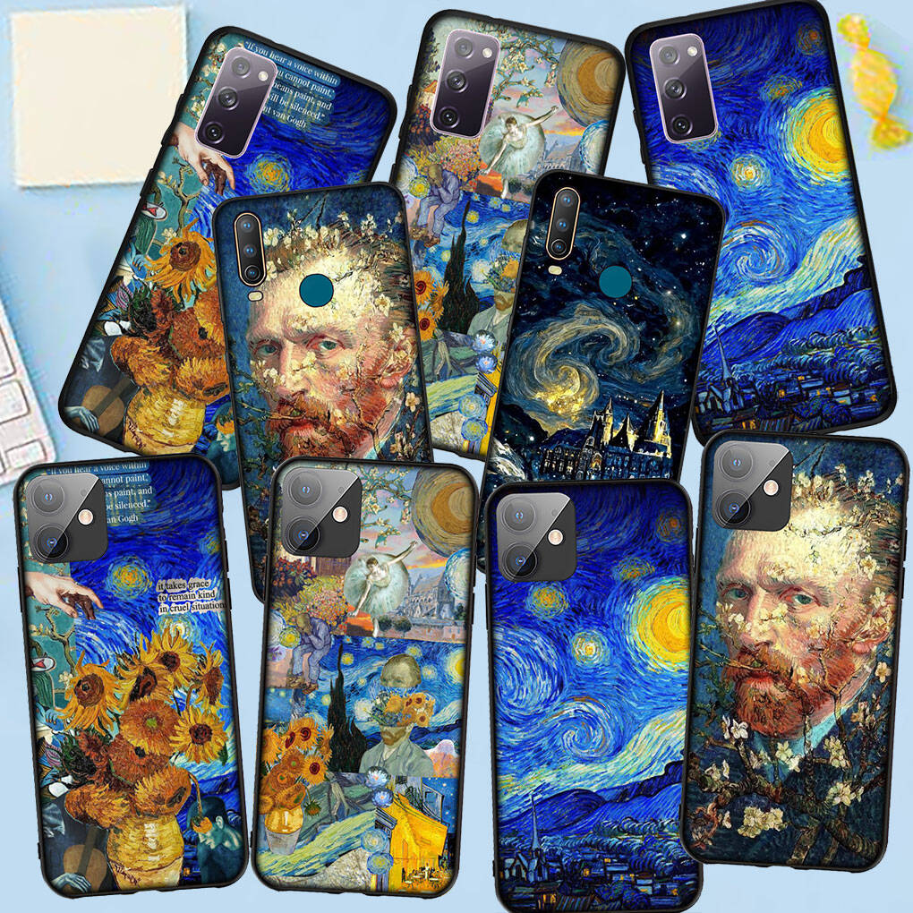Phone Case for Samsung Galaxy S25 S23 S22 S24 Ultra FE A05 A06 A15 A16 A36 A37 A35 A54 A24 A52 A55 A56 A57 A25 A26 A53 A17 Starry Night Van Gogh Cover