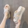 Slippers Women's Summer Sandals 2025 New Thick-soled Muffin Shoes Sandals Fashion Internet Celebrities with Small Fragrant Trend