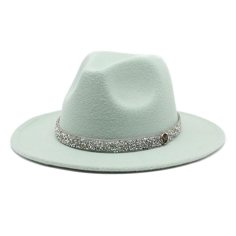 Spring And Autumn Simple Temperament Fairy Hat Woolen Hat Women'S Concave Travel Felt Top Hat