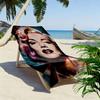 Marilyn Monroe Print Beach Towel, Large Soft Quick Dry Towel for Beach Camping Swimming