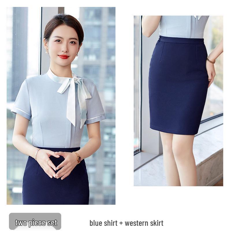 2024 Spring/Summer Professional Women's Blouse for Office, Salon, Hotel, or Restaurant Reception - Long/Short Sleeve Workwear Shirt