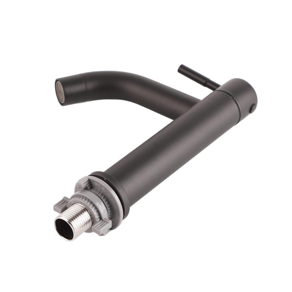 1Pc G1/2in Stainless Steel Washbasin Single Cold Faucet Water Tap for Bathroom Toilet Black