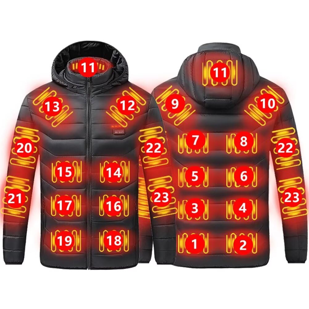 

Квантовая электрическая куртка с подогревом с 23 независимыми зонами, 4 кнопками, 3 температурными режимами, съемными размерами, утепленная, размер A.E. Обогреватели, Переключатели, Настройки, Капюшон, M-5XL,