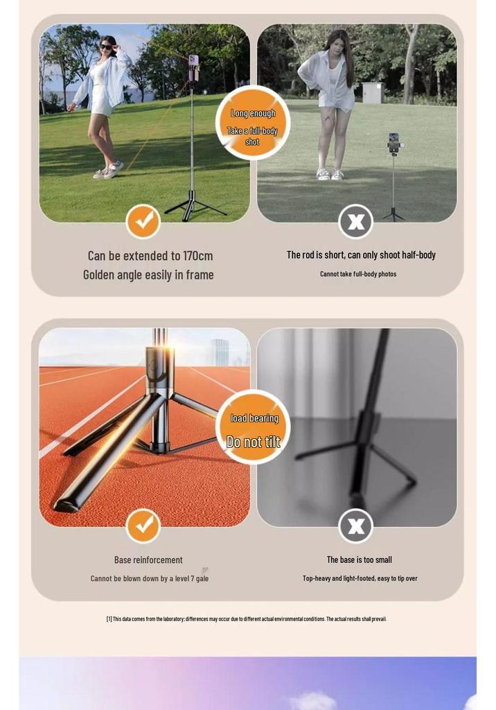 2025 Universal Anti-Shake Selfie Stick with 360° Rotation