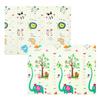 80x72in Baby Play Mat Extra Large Crawling Mat with Cartoon Animal Pattern Thick Foam Play Mat Reversible Portable Baby Floor Mat