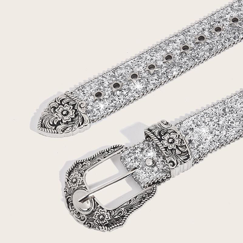 Persönlichkeits Gotische Strassgürtel Für Damen Mädchen Mode Pu Leder Gürtel Westliche Cowboy Y2K Retro Jeans Rock Dekor Gürtel