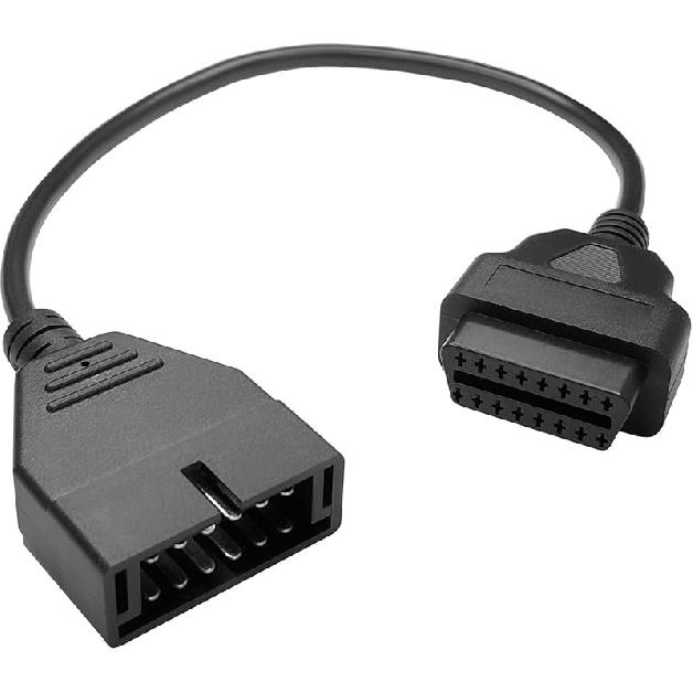 Сканер OBD1, Адаптер OBD1 на OBD2 для GM, Кабель-сканер OBD1 Считыватель кодов OBD1 12-контактный к OBD2 OBD II 16-контактный разъем Инструмент для диагностики Расширительный кабель