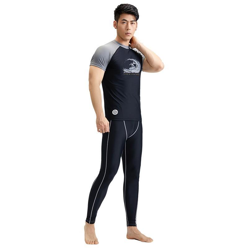 Mens Racing Swimwear Set Quick-Dry UV Protection Top Board Shorts Outdoor Swimming Sports