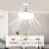 Screw-In Ceiling Fan with Light - Smart Invisible Chandelier for Living, Dining, and Bedroom