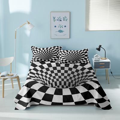 3D Printed Colorful Geometric Bed Sheet Set With Pillowcase Bed Flat Sheet King Queen Twin Single Size Sheet Home Decor