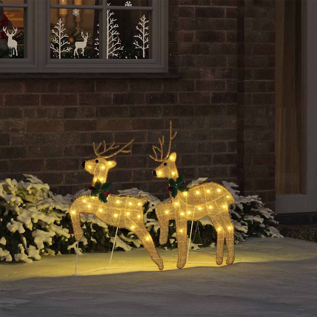 LED Deer 2 Pcs Warm White Fabric