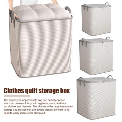 Large Capacity Clothes Storage Basket with Reinforced Handles Zipper Closure Waterproof Extra Large Storage Bag Clothes Tote Bag