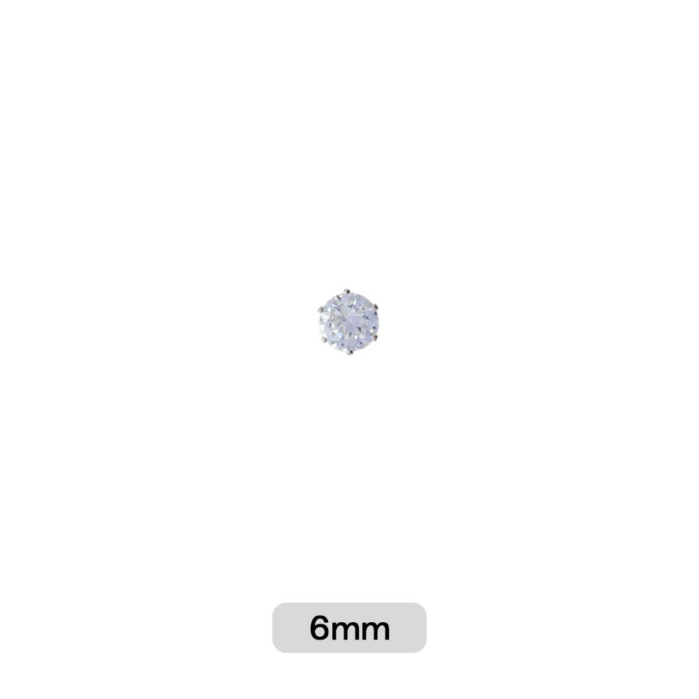 1Pc Magnetic Non Piercing Earrings Zircon Crystal Faux Diamond Ear Clips Simple Stud Jewelry For Women Men Girls