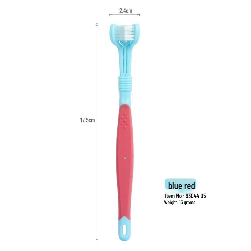 

Pet Toothbrush for Cats & Dogs - Three-Sided Design for Effective Oral Cleaning, Suitable for Large Dogs 93044