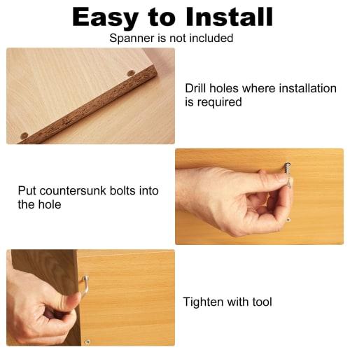 PATIKIL Hex Socket Bolts, Socket Cap Screws, 5/16-18 X 1-1/4" Flat Head Socket Cap Bolts, Pack of 10, Flat Countersink Bolts, Carbon Steel Hex Socket