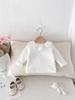 2024 Autumn Infant & Toddler Girls Lotus Collar Flower Print Long Sleeve Tops (0-2 Yrs)
