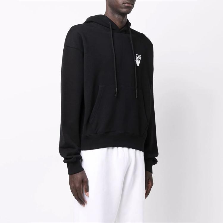 Off-White FW21 Толстовка с принтом «Стрелка» Свободного кроя Мужские топы Черный — фото 5