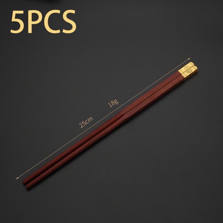 Chinese Chopsticks with Gift Box, Household, High-Grade, Non-Slip, No Paint, Original Color, Chopsticks