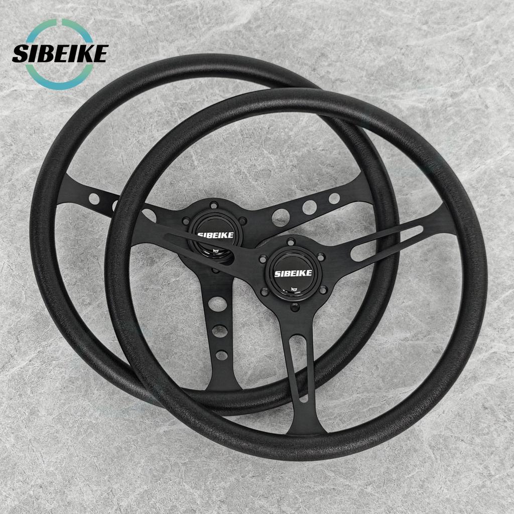 SIBEIKE 15inch 380mm PU Steering Wheel JDM Universal Race Tuning Sports Steering Wheel