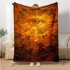 The Eye of The Demon Flannel Thin Blanket Soft Warm Blanket for Bedroom Living Room Bed Travel Camping Picnic Gift Customizable