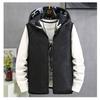 Men Reversible Thick Warm Hooded Casual Fashion Sleeveless Cotton Padded Vest