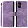 For iPhone 17 Case Wallet RFID Blocking PU Leather Phone Cover Stand with Strap