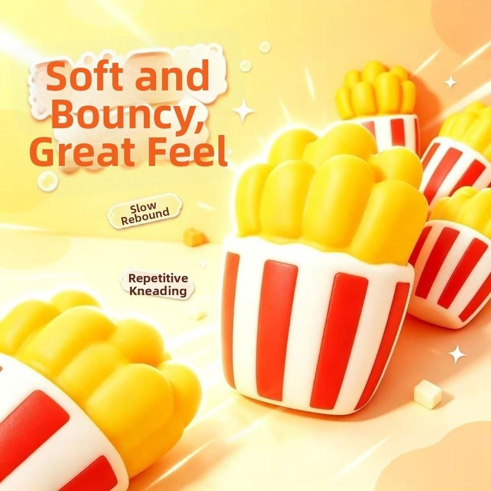 Building Blocks Crackling Fries Squishy Toy Crunchy Realistic Food Pinch for Kids Adults