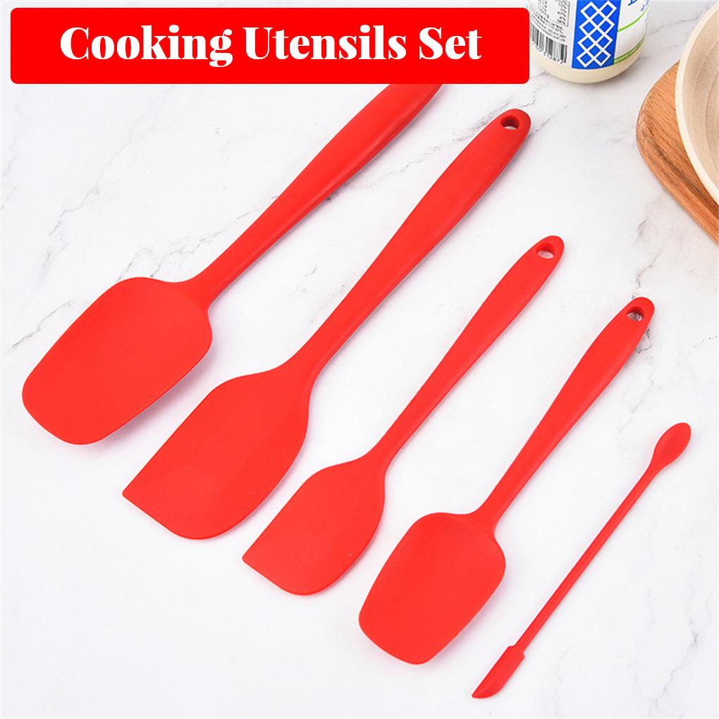 9 Pieces Kitchen Spatulas Set Cake Scrapers Brush Silicone Cake Scrapers Brush Household Cooking Baking Utensils Tools