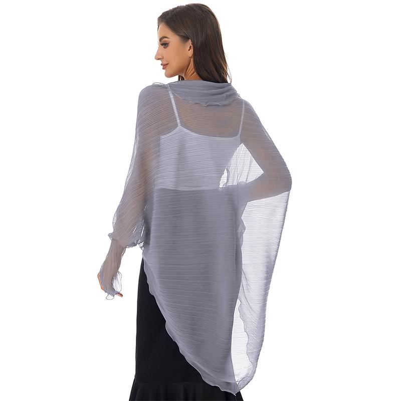 Shawls Summer Beach Sexy Women Fashion Solid Chiffon Smock Bikini Cover Up Loose Blouse Sunscreen Comfortable Poncho