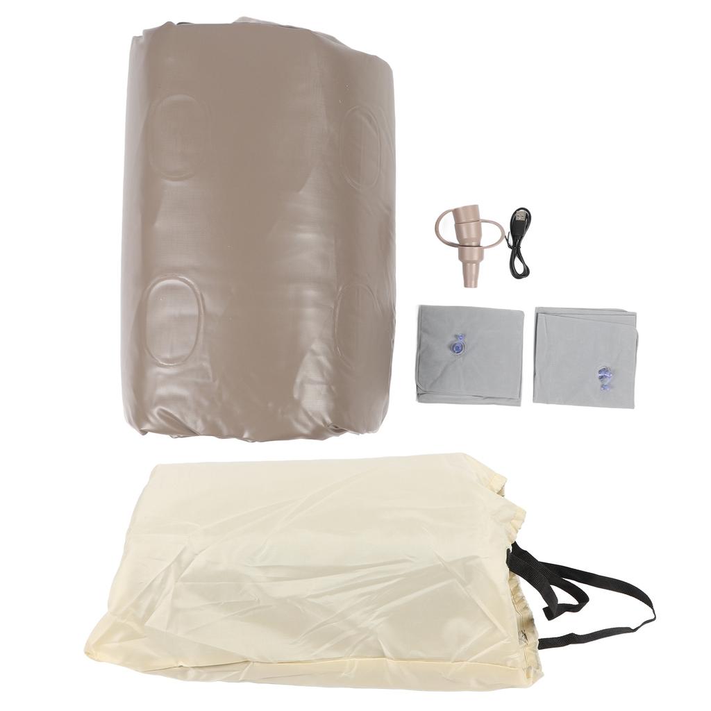 Inflatable Air Mattress Portable Thickened Self Inflating Sleeping Bed with Built In Pump for Home