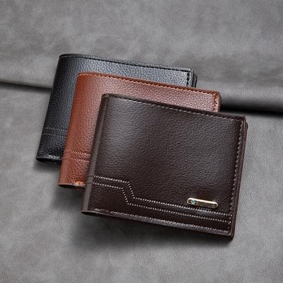 Men's Wallet Fashionable  Casual Soft Wallet Multiple Card Slots Large Capacity Short  Small Wallet