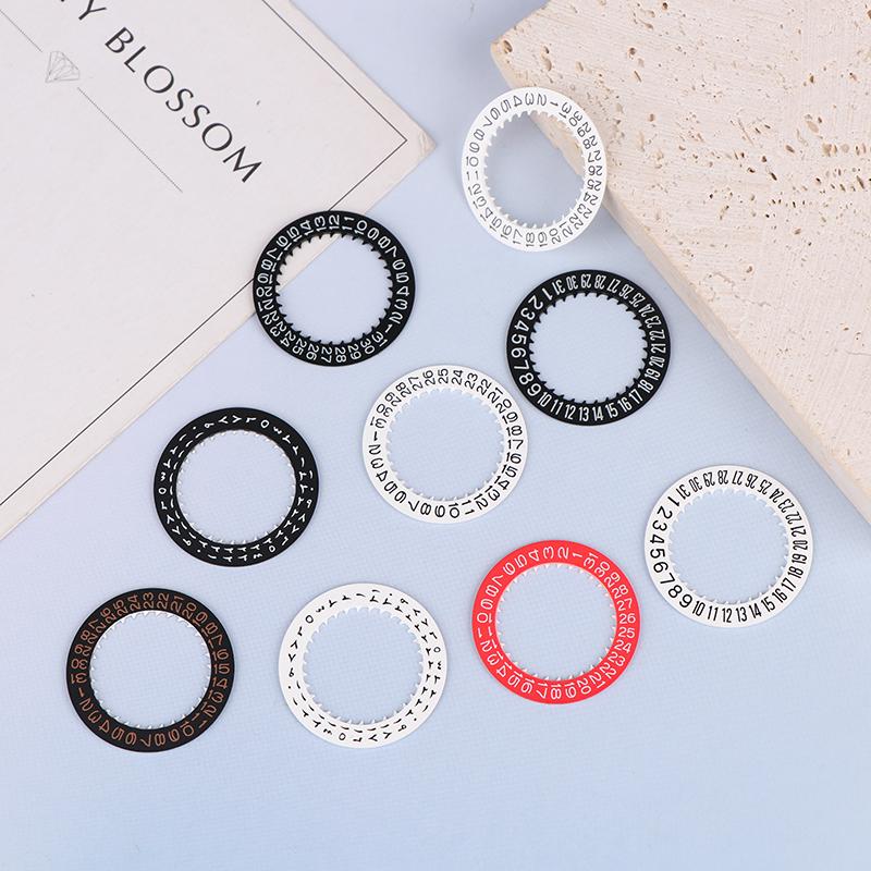 Watch Date Dial Fits Nh34-Nh35 Movement Black White Red Orange 3-Digit 6-Digit Automatic Mechanical Movt Day Date Dial Wheel
