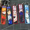 Evangelion Klíčenka Anime Výšivka Klíčenka na klíče Motocykly Auta Batoh Chaveiro Klíčenka Pro přátele Módní Klíčenka Dárky Hračka