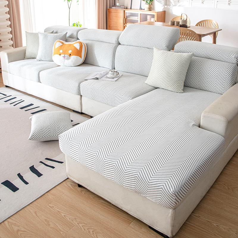 

Summer cool sofa cushion cover 2025 new universal all-inclusive all-inclusive universal summer elastic non-slip mat 45 * 45cm pillow cover [without core]