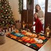 2D Flat Print Holiday Rug Non-Slip Fall Doormat Festive Vibes Welcome Doormat  Thanksgiving