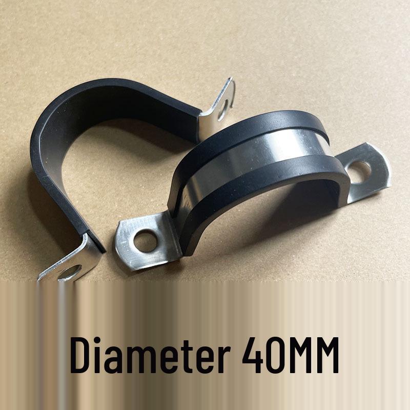 304 Stainless Steel U-Shaped Pipe Clamp with Pad for Water/Cable