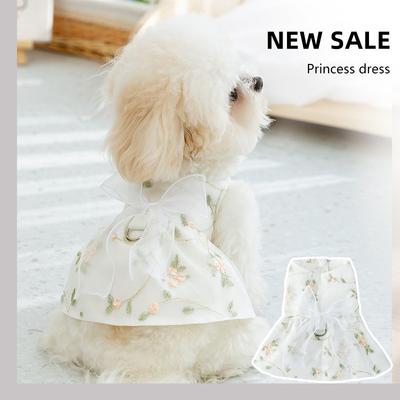 Spring Summer Dog Three-dimensional Flower Forest Fairy Dress Cat Two-legged Skirt Pet Teddy Pomeranian Dress