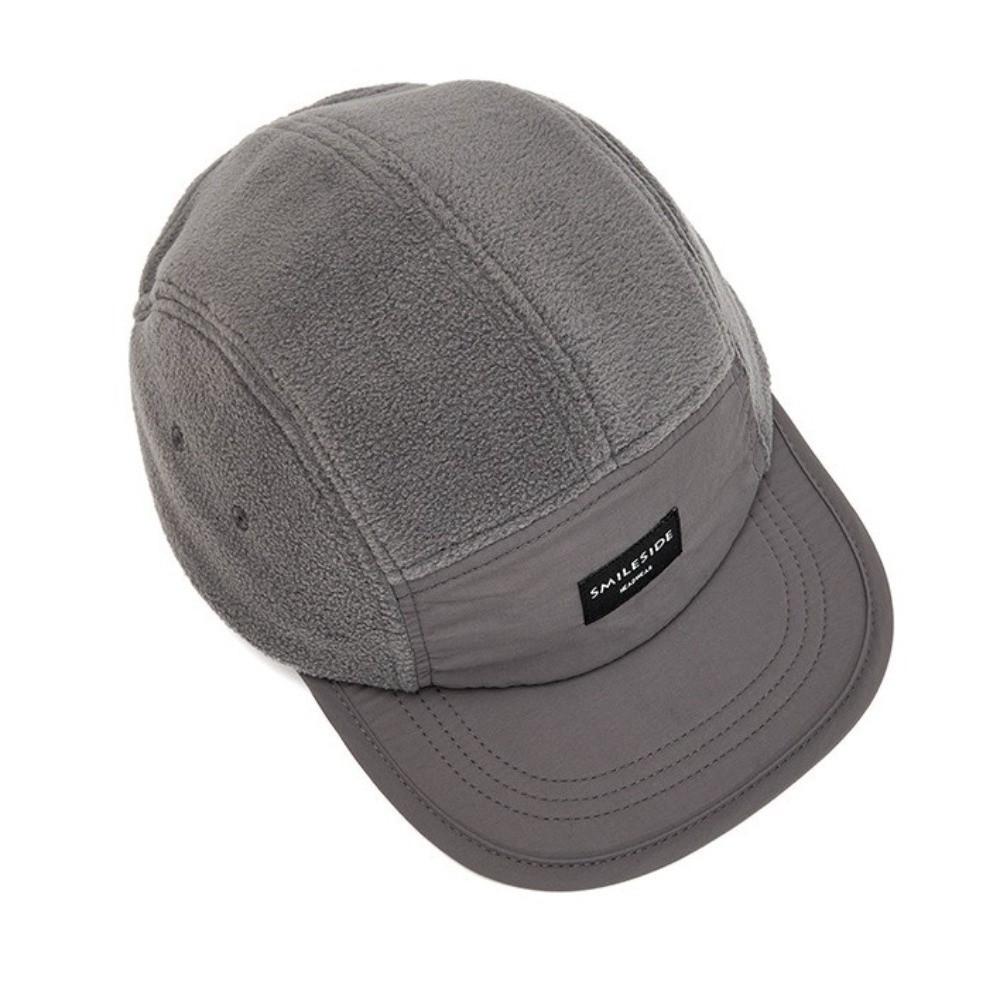 5 Panel Baseball Caps Polar Fleece Camp Cap New Polar Fleece Flat Brim Hat Unisex