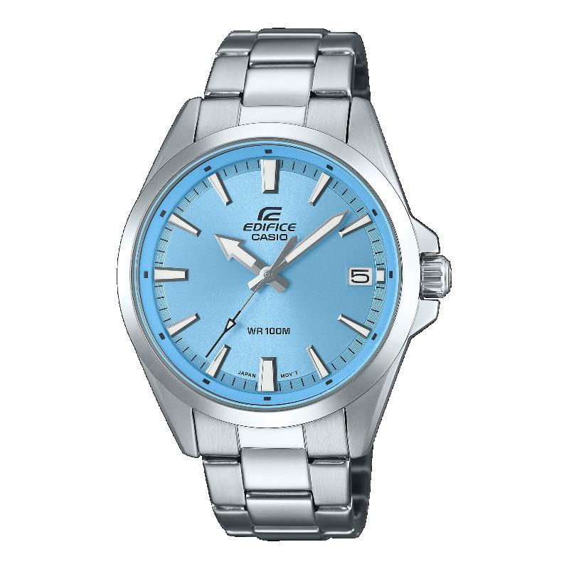 Casio Men s Stainless Steel 100M Water Resistant Analog Quartz Watch EFV-100D-2BV синий